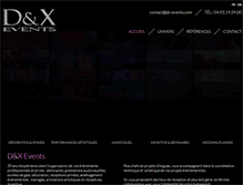 Tablet Screenshot of dx-events.com